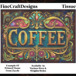 Papel De Seda Sinal de Café Art Nouveau Ornamentado FA2 Decoupag