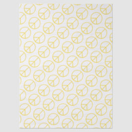 Papel De Seda Sinal de Paz Amarelo Colorido Divertido
