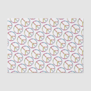 Papel De Seda Sinal de Paz Colorido