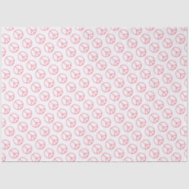 Papel De Seda Sinal de Paz Laranja Groovy Retro Divertido