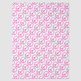 Papel De Seda Sinal de Paz Rosa Colorido Divertido Groovy