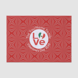 Papel De Seda Sinalizador de LOVE Vermelho Mexicano Personalizad