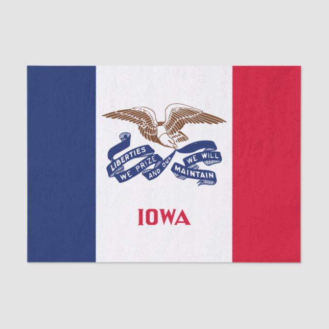 Papel De Seda Sinalizador do Estado de Iowa (Frente )