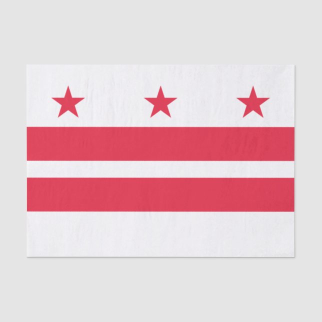 Papel De Seda Sinalizador do Estado Washington DC (Frente )