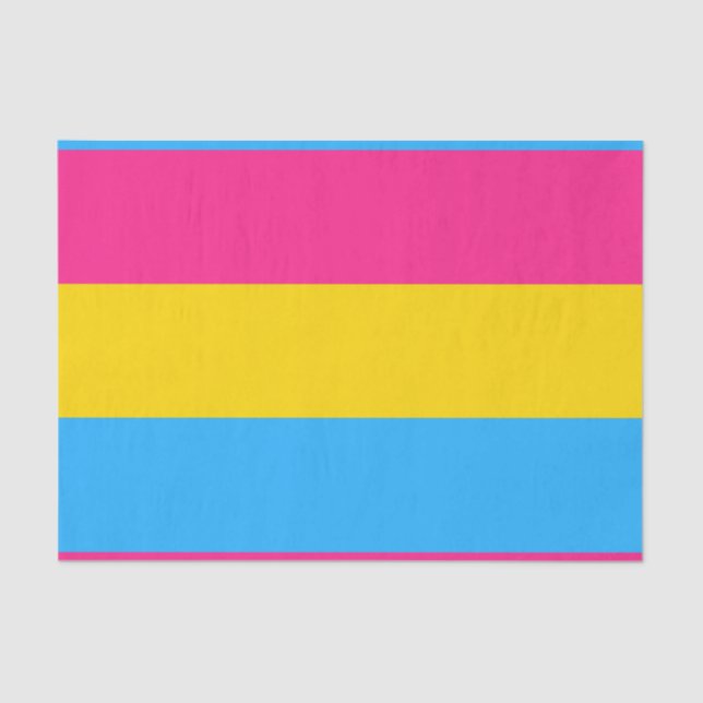 Papel De Seda Sinalizador do Orgulho Pansexual Horizontal (Frente )