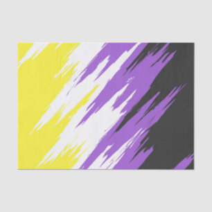 Papel De Seda Sinalizador Grungy Funky ZigZag Abstrato do Orgulh