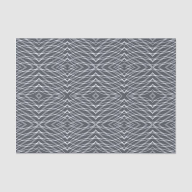 Papel De Seda Sine Wave Pulse Signal Modern Abstrato Art Design (Frente )