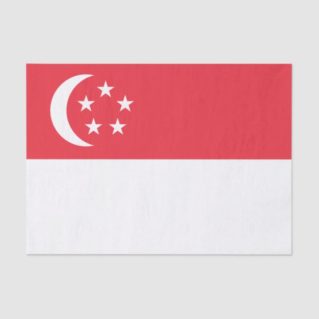 Papel De Seda Singapore Flag (Frente )