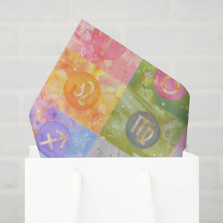 Papel De Seda Sinos Astrológicos do Zodíaco Arte de Aniversário
