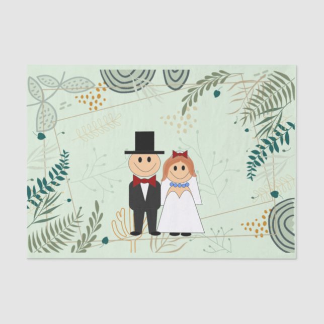 Papel De Seda Sinos de casamento (Frente )