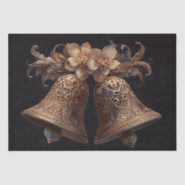 Papel De Seda Sinos de Natal (Frente )