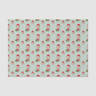 Papel De Seda Sinos de Natal com Papai Noel