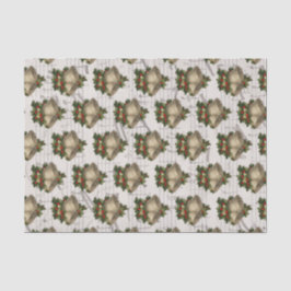 Papel De Seda Sinos de Natal Prata Antigos Música Vitoriana 