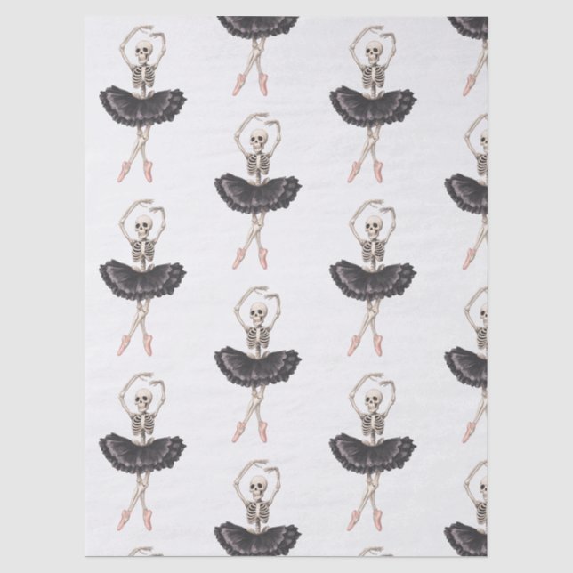 Papel De Seda Skeleton Ballerina - Graça Assustadora Conhece Gót (Frente )