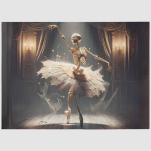 Papel De Seda Skeleton Ballerina no Palco - Balé gótico