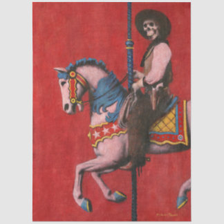 Papel De Seda Skeleton Cowboy Carousel