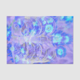 Papel De Seda Skeleton Rib Cage Floral Purple Blue Vintage Xray