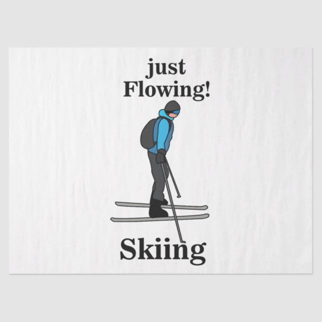 Papel De Seda Skiing Just Flowing Skier (Frente )