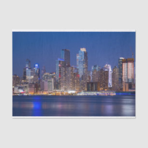 Papel De Seda Skyline da noite de New York