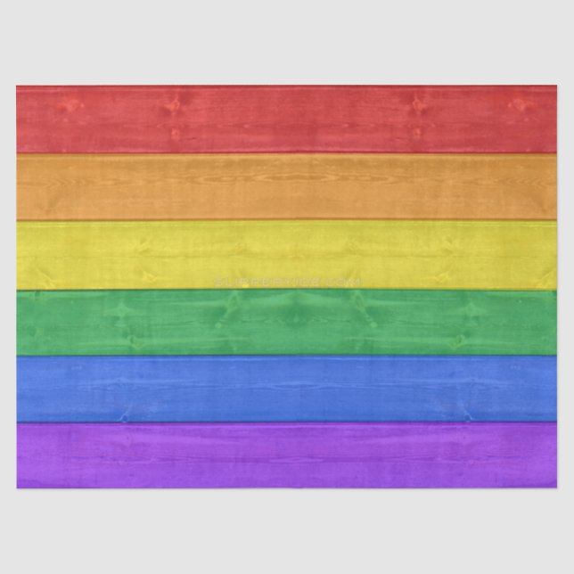 Papel De Seda SlipperyJoe's clássico arco-íris tátil feito à mão (Frente )