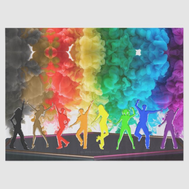Papel De Seda SlipperyJoe's Dancing Pride Shadows gay presentes  (Frente )