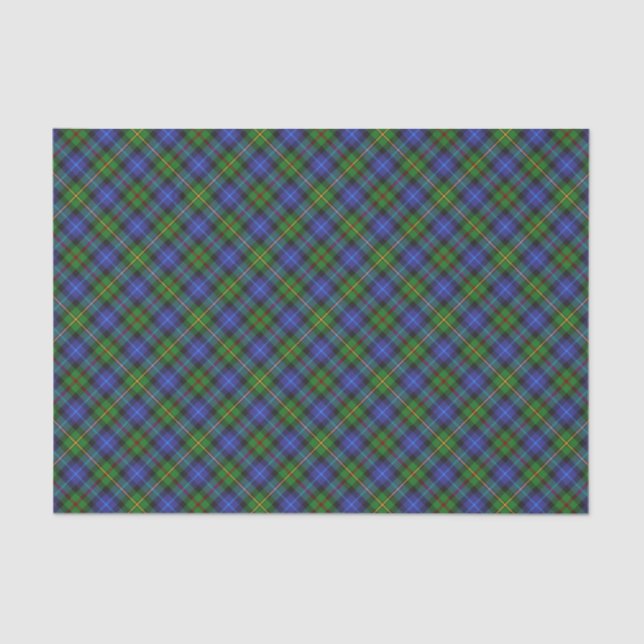 Papel De Seda Smith Clan Tartan - Padrão de Xadrez (Frente )