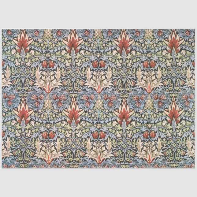 Papel De Seda Snakeshead Pattern (por William Morris) (Frente )