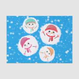 Papel De Seda Snowball e Snowman Blue