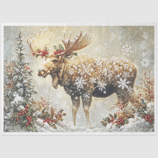 Papel De Seda Snowflake Moose (Frente )