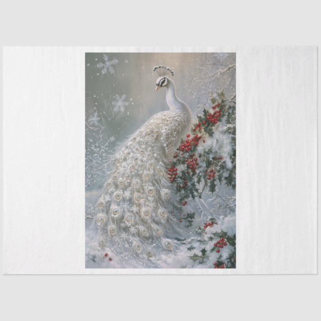 Papel De Seda Snowflake Peacock (Frente )