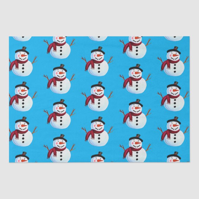 Papel De Seda Snowman (Frente )