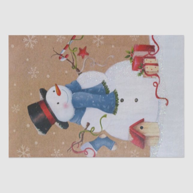 Papel De Seda Snowman (Frente )