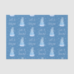 Papel De Seda Snowman Cutout Deixe nevar