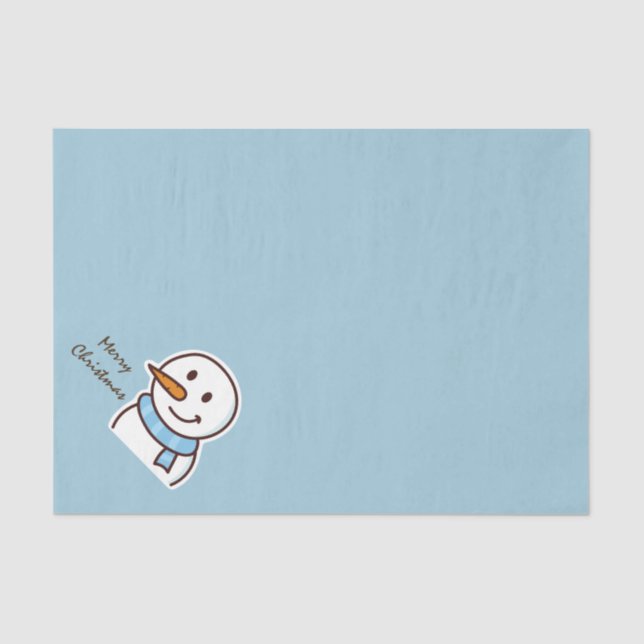 Papel De Seda Snowman de Natal (Frente )