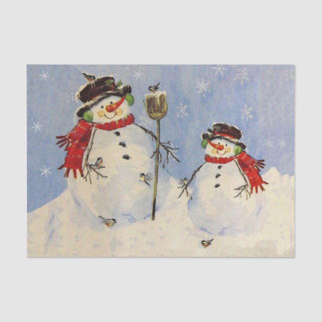 Papel De Seda Snowman e Son (Frente )