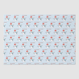 Papel De Seda Snowman. Merry Christmas.
