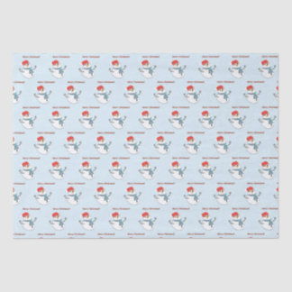 Papel De Seda Snowman. Merry Christmas.