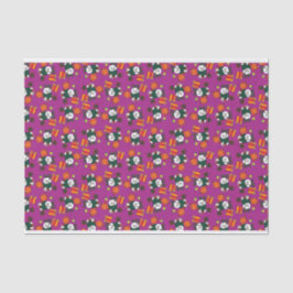 Papel De Seda Snowman Pattern