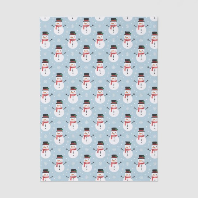 Papel De Seda Snowman pattern (Frente )
