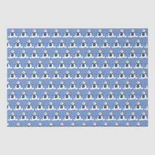 Papel De Seda Snowman Pattern Design