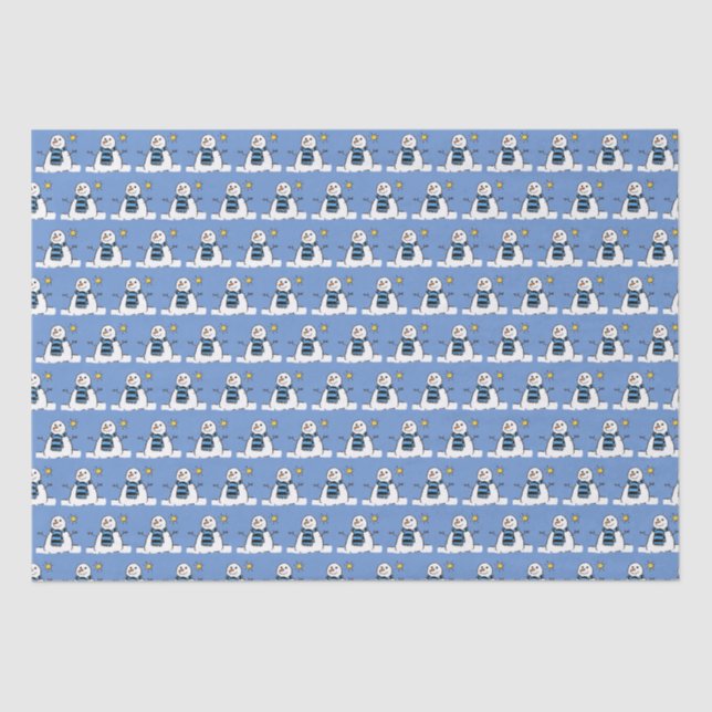Papel De Seda Snowman Pattern Design (Frente )