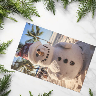 Papel De Seda Snowman, praia de Natal