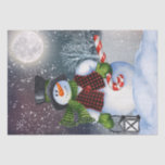 Papel De Seda Snowman Watercolor Winter Christmas<br><div class="desc">Snowman Watercolor Winter Christmas</div>