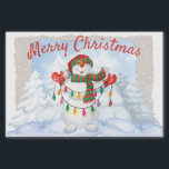 Papel De Seda Snowman Watercolor Winter Christmas<br><div class="desc">Snowman Watercolor Winter Christmas</div>