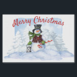 Papel De Seda Snowman Watercolor Winter Christmas<br><div class="desc">Snowman Watercolor Winter Christmas</div>