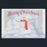 Papel De Seda Snowman Watercolor Winter Christmas<br><div class="desc">Snowman Watercolor Winter Christmas</div>