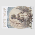 Papel De Seda Snowman Watercolor Winter Christmas<br><div class="desc">Snowman Watercolor Winter Christmas</div>