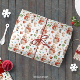 Papel De Seda Snowman Winter Holiday - Merry Christmas