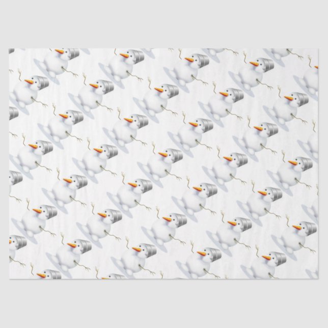 Papel De Seda Snowmen (Frente )
