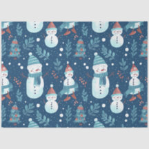 Snowmen Snow Trees Greenery Natal